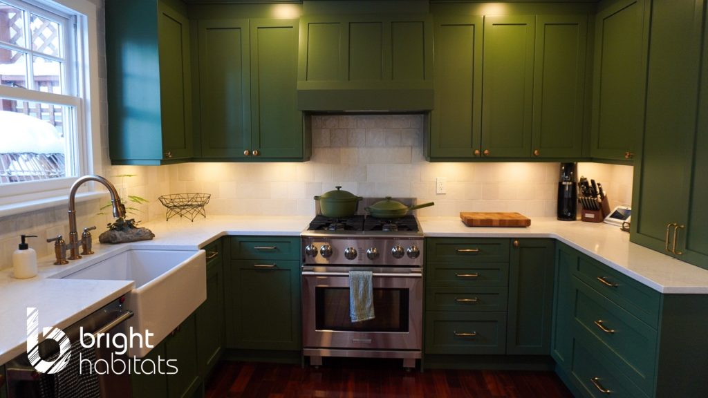 Bright Habitats modern kitchen renovations with quartz countertops in Edmonton.