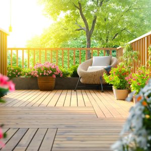 What process do we follow for a rooftop patio construction project?